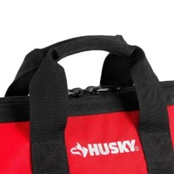 Husky 15 In. 8 Pocket Zippered Tool Bag -Husky Tools Shop red black husky tool bags hd60015 th c3 1000
