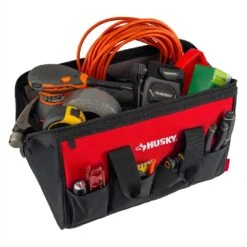 Husky 18 In. 14 Pocket Zippered Tool Bag -Husky Tools Shop red black husky tool bags hd60018 th 1d 1000