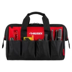 Husky 18 In. 14 Pocket Zippered Tool Bag -Husky Tools Shop red black husky tool bags hd60018 th 40 1000