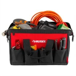 Husky 18 In. 14 Pocket Zippered Tool Bag -Husky Tools Shop red black husky tool bags hd60018 th a0 1000