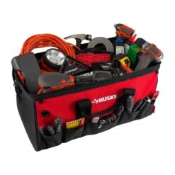 Husky 24 In. 16 Pocket Zippered Tool Bag -Husky Tools Shop red black husky tool bags hd60024 th 1d 1000