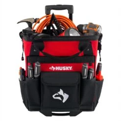 Husky 14 In. 13 Pocket Rolling Tool Bag -Husky Tools Shop red black husky tool bags hd65014 th a0 1000