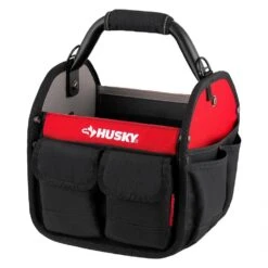 Husky 10 In. 15 Pocket Open Top Tool Bag -Husky Tools Shop red black husky tool bags hd70010 th 77 1000