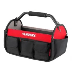 Husky 17 In. 18 Pocket Open Top Tool Bag -Husky Tools Shop red black husky tool bags hd70017 th 66 1000
