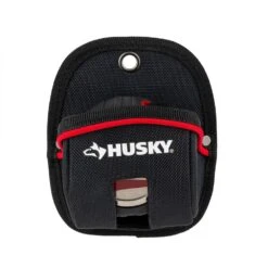 Husky 4.5 In. Clip On Tape Measure Tool Belt Pouch -Husky Tools Shop red black husky tool belts hd54011 th 40 1000
