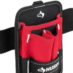 Husky 5 In. 3-Pocket Clip On Tool Belt Pouch -Husky Tools Shop red black husky tool belts hd54183 th 44 1000