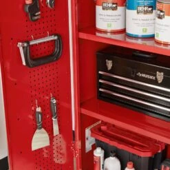 Husky Ready-to-Assemble 24-Gauge Steel Freestanding Garage Cabinet In Red (30.5 In. W X 72 In. H X 18.3 In. D) 11 Husky Ready-to-Assemble 24-Gauge Steel Freestanding Garage Cabinet In Red (30.5 In. W X 72 In. H X 18.3 In. D) -Husky Tools Shop red husky free standing cabinets g3002tr us 66 1000