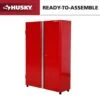 Husky Ready-to-Assemble 24-Gauge Steel Freestanding Garage Cabinet In Red (48 In. W X 72 In. H X 18.3 In. D) -Husky Tools Shop red husky free standing cabinets g4802tr us 64 1000
