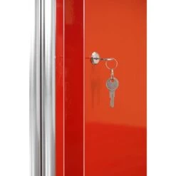 Husky Ready-to-Assemble 24-Gauge Steel Freestanding Garage Cabinet In Red (48 In. W X 72 In. H X 18.3 In. D) -Husky Tools Shop red husky free standing cabinets g4802tr us 77 1000