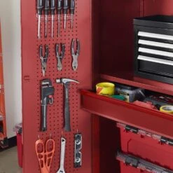 Husky Heavy Duty 36 In. W X 81 In. H X 24 In. D 20-Gauge 3-Shelf Steel Freestanding Garage Storage Cabinet In Red -Husky Tools Shop red husky free standing cabinets ha3f362481 vr a0 1000