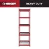 Husky 5-Tier Heavy Duty Boltless Steel Garage Storage Shelving Unit In Red (48 In. W X 78 In. H X 24 In. D) -Husky Tools Shop red husky freestanding shelving units n2r482478w5r 64 1000