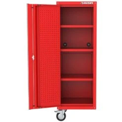 Husky Modular Tool Storage 72 In. W Standard Duty Red Mobile Workbench Cabinet With 20 In. Side Locker -Husky Tools Shop red husky mobile workbenches h52modsuite7red 31 1000