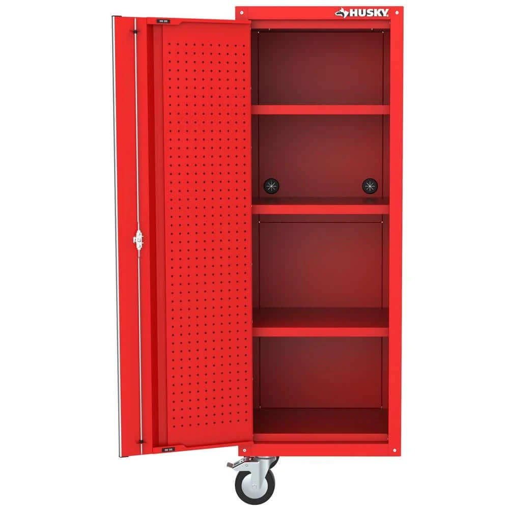 Husky Modular Tool Storage 92 In. W Standard Duty Red Mobile Workbench Cabinet With (2) 20 In. Side Lockers 11 Husky Modular Tool Storage 92 In. W Standard Duty Red Mobile Workbench Cabinet With (2) 20 In. Side Lockers - Image 9