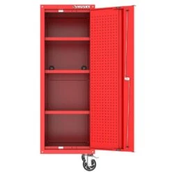 Husky Modular 20 In. W X 20 In. D Standard Duty 3-Shelf Red Rolling Side Tool Chest -Husky Tools Shop red husky side tool cabinets lockers h20lockmodred a0 1000
