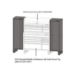 Husky Modular 20 In. W X 20 In. D Standard Duty 3-Shelf Red Rolling Side Tool Chest -Husky Tools Shop red husky side tool cabinets lockers h20lockmodred fa 1000