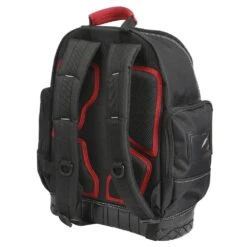 Husky 18 In. Rubber Bottom Tool Backpack In Red -Husky Tools Shop red husky tool bags 68000h 18 40 1000