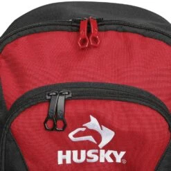 Husky 18 In. Rubber Bottom Tool Backpack In Red -Husky Tools Shop red husky tool bags 68000h 18 a0 1000
