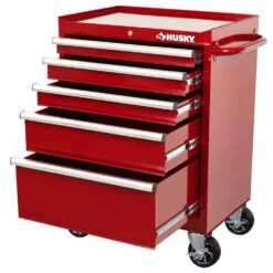 Husky Standard-Duty 27 In. W X 18 In. D 5-Drawer Red Rolling Tool Cabinet 14 Husky Standard-Duty 27 In. W X 18 In. D 5-Drawer Red Rolling Tool Cabinet -Husky Tools Shop red husky tool cabinets h27tr5red 40 1000