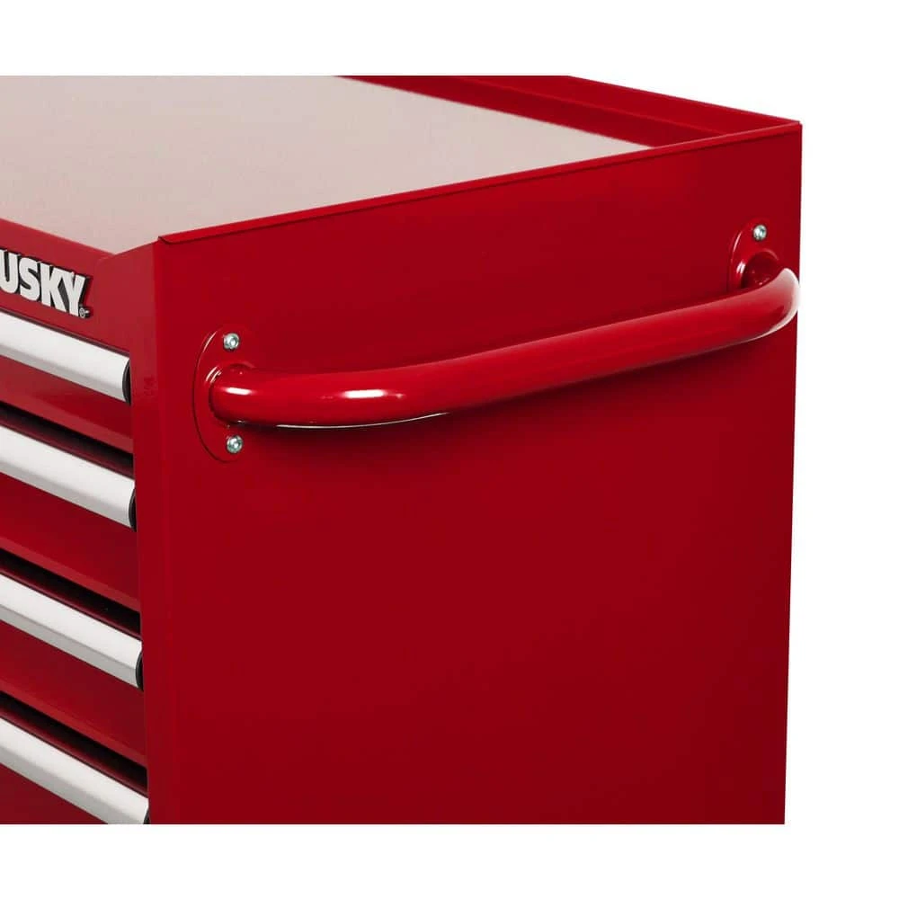 Husky Standard-Duty 27 In. W X 18 In. D 5-Drawer Red Rolling Tool Cabinet 10 Husky Standard-Duty 27 In. W X 18 In. D 5-Drawer Red Rolling Tool Cabinet - Image 8