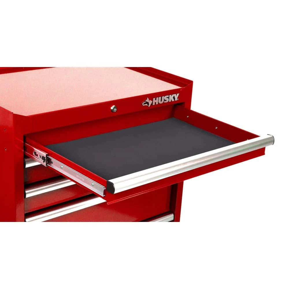 Husky Standard-Duty 27 In. W X 18 In. D 5-Drawer Red Rolling Tool Cabinet 8 Husky Standard-Duty 27 In. W X 18 In. D 5-Drawer Red Rolling Tool Cabinet - Image 6