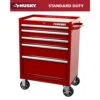 Husky Standard-Duty 27 In. W X 18 In. D 5-Drawer Red Rolling Tool Cabinet