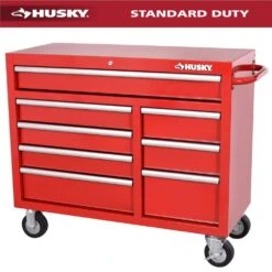 Husky Standard Duty 42 In. 8-Drawer Red Rolling Tool Cabinet