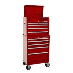 Husky Tool Storage 27 In. W X 18 In. D Standard Duty Red Rolling Tool Chest Combo -Husky Tools Shop red husky tool chest combos h27ch5tr5red 40 1000