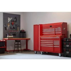 Husky Modular Tool Storage 52 In. W X 16 In. D Standard Duty Red Top Tool Chest 21 Husky Modular Tool Storage 52 In. W X 16 In. D Standard Duty Red Top Tool Chest -Husky Tools Shop red husky top tool chests h52ch8modred 1d 1000