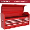 Husky Modular Tool Storage 52 In. W X 16 In. D Standard Duty Red Top Tool Chest -Husky Tools Shop red husky top tool chests h52ch8modred 64 1000