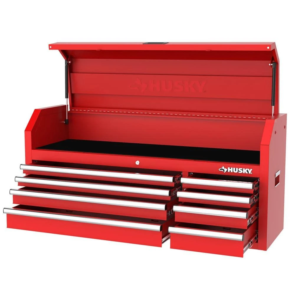 Husky Modular Tool Storage 52 In. W X 16 In. D Standard Duty Red Top Tool Chest 10 Husky Modular Tool Storage 52 In. W X 16 In. D Standard Duty Red Top Tool Chest - Image 8