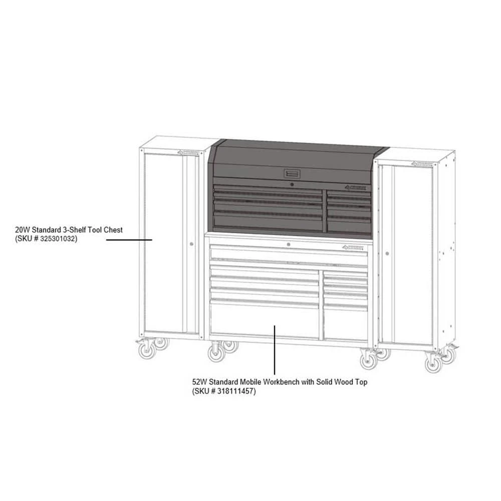 Husky Modular Tool Storage 52 In. W X 16 In. D Standard Duty Red Top Tool Chest 14 Husky Modular Tool Storage 52 In. W X 16 In. D Standard Duty Red Top Tool Chest - Image 12