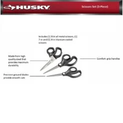 Husky Scissors Set (3-Piece) 15 Husky Scissors Set (3-Piece) -Husky Tools Shop scissors 90354 76 1000