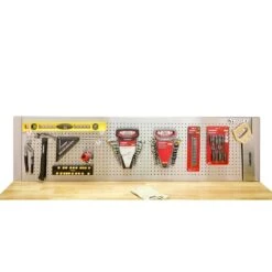 Husky 52 In. W To 72 In. W Stainless Steel Adjustable Pegboard -Husky Tools Shop stainless steel husky pegboards hoaa52jx1 a0 1000