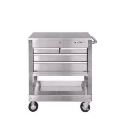 Husky 33 In. 4-Drawer Stainless Steel Mechanics Cart -Husky Tools Shop stainless steel tool carts houc3304jx1 1f 1000