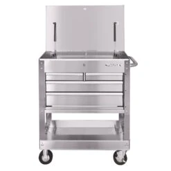 Husky 33 In. 4-Drawer Stainless Steel Mechanics Cart -Husky Tools Shop stainless steel tool carts houc3304jx1 4f 1000