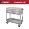 Husky Tool Storage 36 In. W Stainless Steel Utility Cart -Husky Tools Shop stainless steel tool carts houc3603bjx1 64 1000