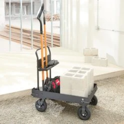 Husky 38 In. W All-Terrain Folding Tool Cart 25 Husky 38 In. W All-Terrain Folding Tool Cart -Husky Tools Shop textured black husky tool carts h38foldcart 4f 1000