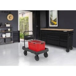 Husky 38 In. W All-Terrain Folding Tool Cart 28 Husky 38 In. W All-Terrain Folding Tool Cart -Husky Tools Shop textured black husky tool carts h38foldcart fa 1000