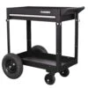 Husky 36 In. 1-Drawer 2-Tray Black All-Terrain Rolling Utility Cart -Husky Tools Shop textured black husky tool carts houtdoorcart 64 1000