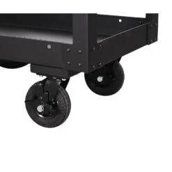 Husky 36 In. 1-Drawer 2-Tray Black All-Terrain Rolling Utility Cart -Husky Tools Shop textured black husky tool carts houtdoorcart d4 1000