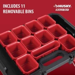 Husky Build-Out 22 In. Modular Tool Storage Deep Organizer -Husky Tools Shop tranparent and black husky modular tool storage systems 22845 fa 1000
