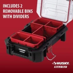 Husky Build-Out Modular Tool Storage 6-Compartment Deep Organizer 18 Husky Build-Out Modular Tool Storage 6-Compartment Deep Organizer -Husky Tools Shop transparent and vintage red and black husky modular tool storage systems hky22846st 44 1000