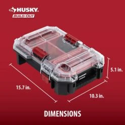 Husky Build-Out Modular Tool Storage 6-Compartment Deep Organizer 16 Husky Build-Out Modular Tool Storage 6-Compartment Deep Organizer -Husky Tools Shop transparent and vintage red and black husky modular tool storage systems hky22846st 4f 1000