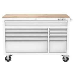 Husky Modular Tool Storage 52 In. W White Mobile Workbench Cabinet -Husky Tools Shop white husky mobile workbenches h52mwc10modwht 40 1000