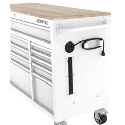 Husky Modular Tool Storage 52 In. W White Mobile Workbench Cabinet -Husky Tools Shop white husky mobile workbenches h52mwc10modwht 76 1000