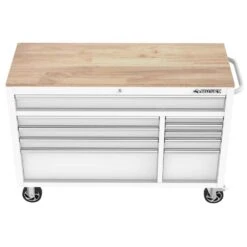 Husky Modular Tool Storage 52 In. W White Mobile Workbench Cabinet -Husky Tools Shop white husky mobile workbenches h52mwc10modwht a0 1000