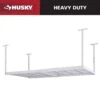 Husky 97.5 In. W X 43.75 In. H X 48 In. D Adjustable Height Metal Heavy-Duty Overhead Garage Storage Rack In White -Husky Tools Shop white husky overhead garage storage acr4896w p 64 1000