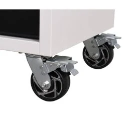 Husky Limited Edition 61 In. W X 23 In. D 11-Drawer White Mobile Workbench Cabinet With Solid Wood Top 19 Husky Limited Edition 61 In. W X 23 In. D 11-Drawer White Mobile Workbench Cabinet With Solid Wood Top -Husky Tools Shop white mobile workbenches h61mwc11wbb 1f 1000