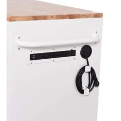 Husky Limited Edition 61 In. W X 23 In. D 11-Drawer White Mobile Workbench Cabinet With Solid Wood Top 17 Husky Limited Edition 61 In. W X 23 In. D 11-Drawer White Mobile Workbench Cabinet With Solid Wood Top -Husky Tools Shop white mobile workbenches h61mwc11wbb c3 1000
